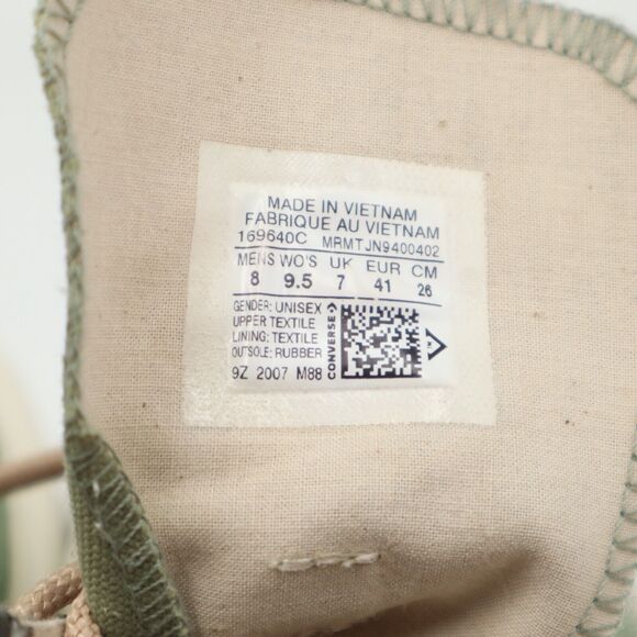 Converse Skid Grip Hi Safari Biscotti Oil Green Sneakers Womens 9.5 Shoes Mens 8 - Picture 12 of 15